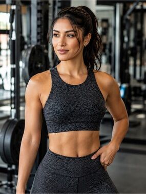 NWOT ATHLETA Warrior Longline Sports Bra Cheetah Print Sz M Host Pick
